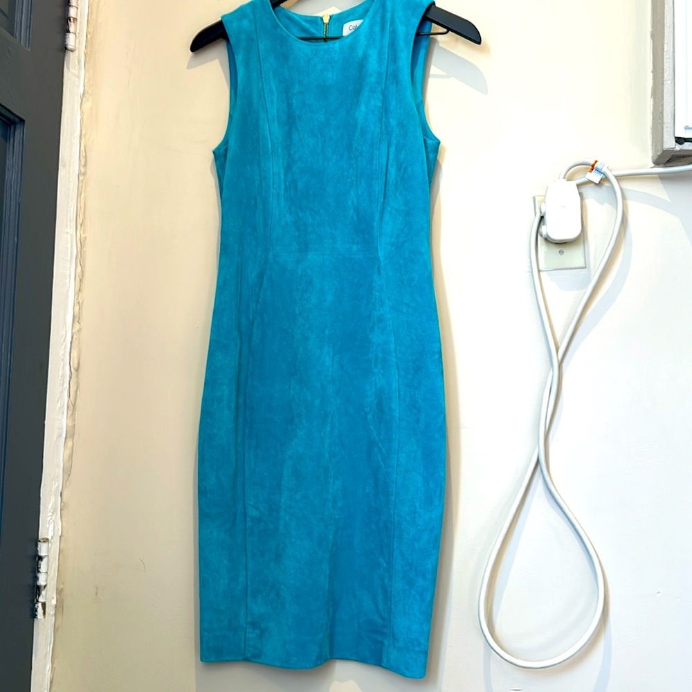 Calvin Klein Velvet Blue Dress
